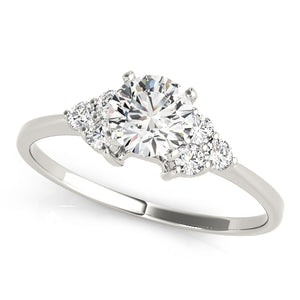 Devonport Side Stone With High Set Engagement Ring