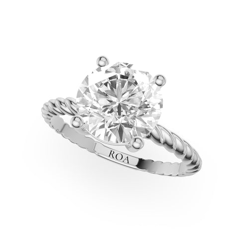 Honeysuckle Twisted Shank Engagement Ring
