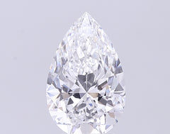 3.0 ct E Colour VVS2 Clarity Pear Shape Lab Grown Diamond