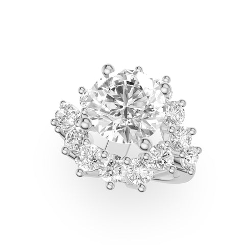 Gracea Pave Bypass Engagement Ring