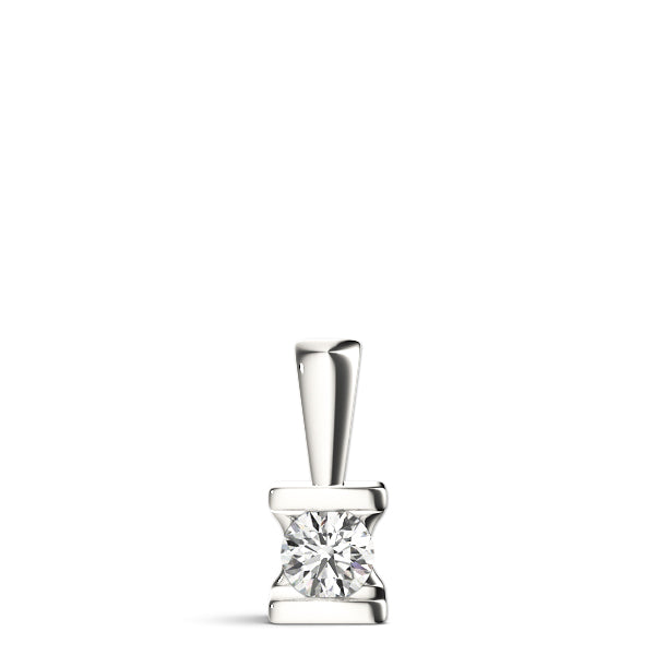 Violet Half Bezel Solitare Pendant