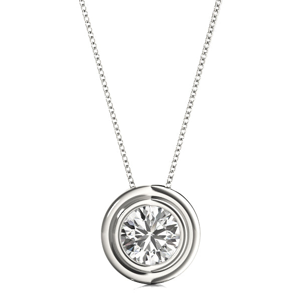 Regalia Bezel Round Solitare Pendant