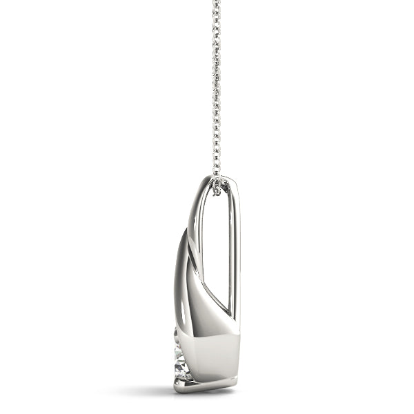 Geneva Drop With Round Solitare Pendant