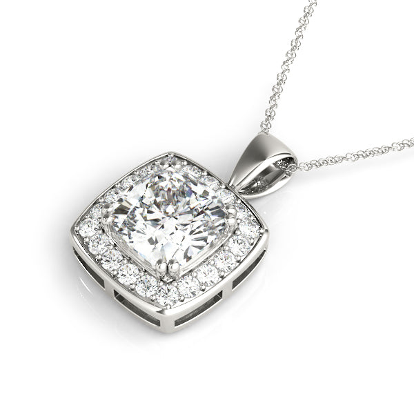 Zaria Cushion Halo Pendant