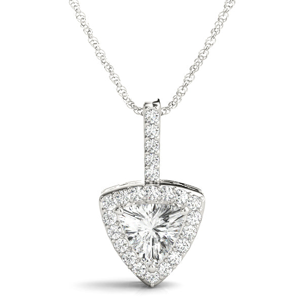 Dahlia Trillion Halo Pendant