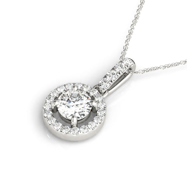 Primrose Round Halo Pendant
