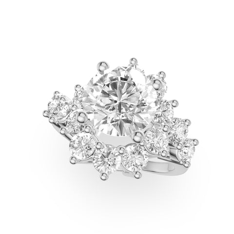 Euphoria Twisted Halo Engagement Ring