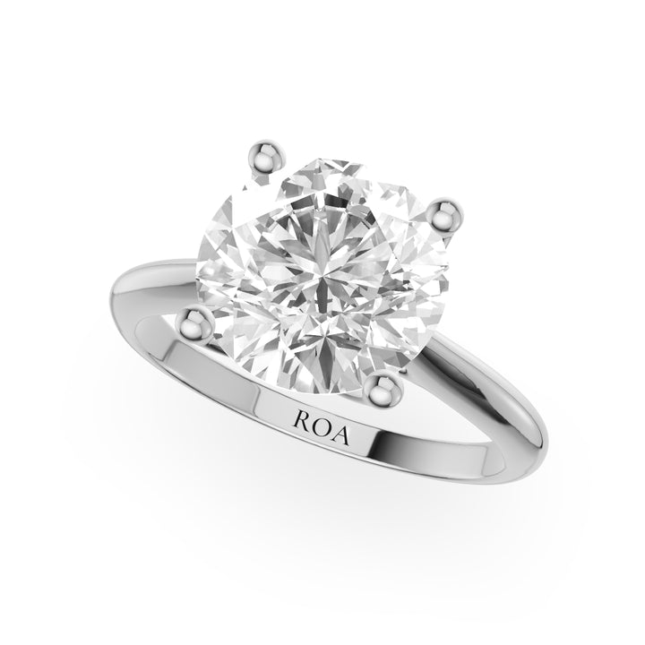 Petunia Leaf solitaire Engagement Ring