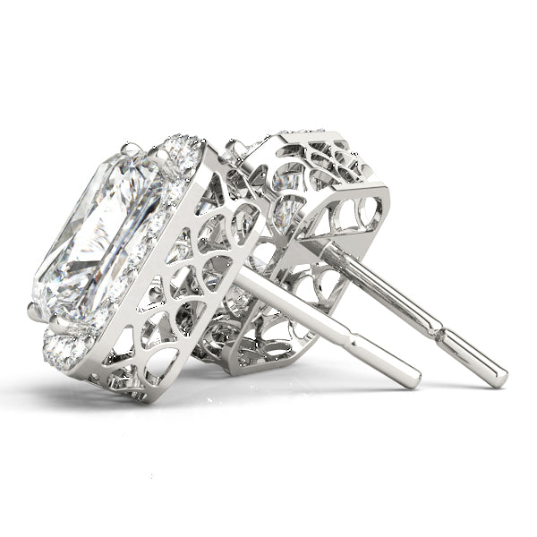 Aster Emerald Halo Studs Earring
