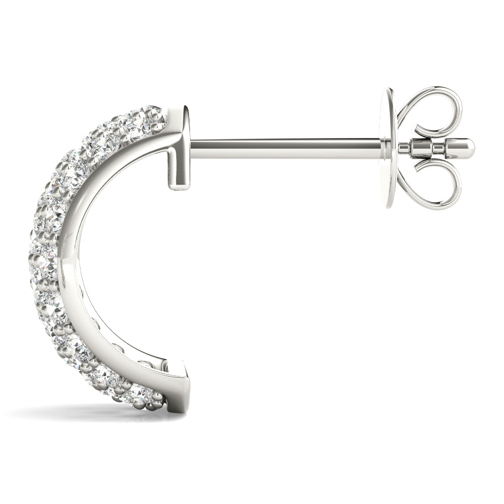 Iris Cubic J-hoop Earrings