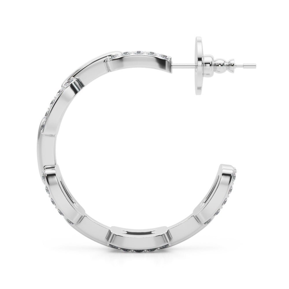 Camellia Huggies Hoop Earrings