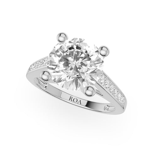 Solene Bezel Pave Engagement Ring