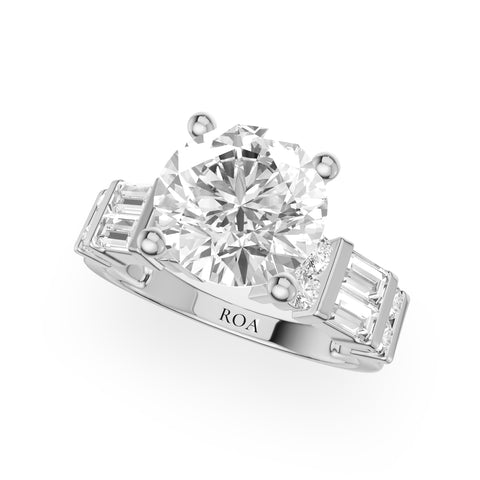 Saphira Side Stone Engagement Ring