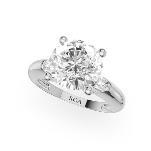 Opulent Three Stone Engagement Ring