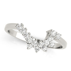 Camellia Wedding Band Curved Band