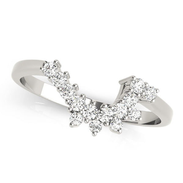 Camellia Curved Wedding Band