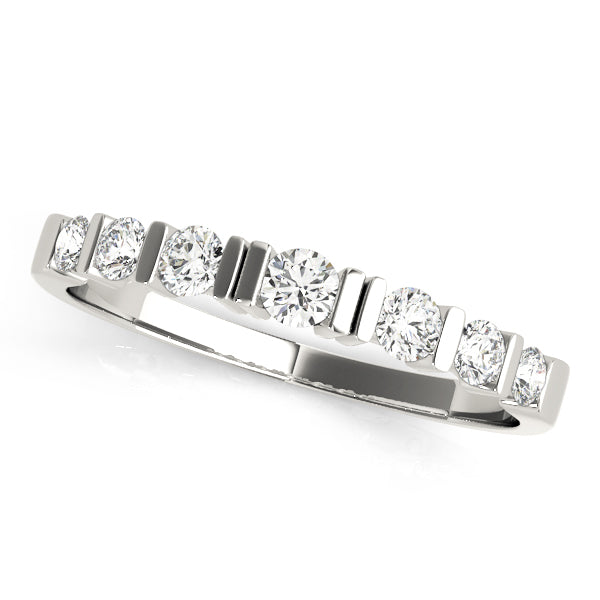 Marigold Wedding Band Bar Set in 9K White Gold