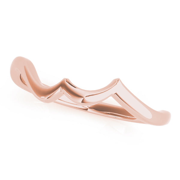 Rose Wedding Band Curved Band