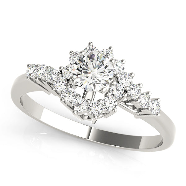 Gracea Pave Bypass Engagement Ring