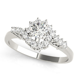 Gracea Pave Bypass Engagement Ring