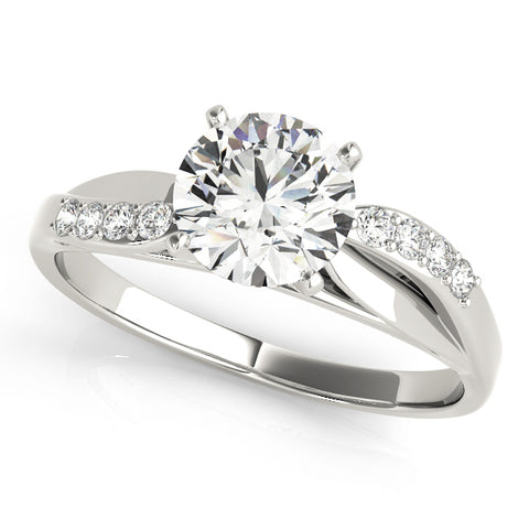 Haloa Twisted Pave Engagement Ring
