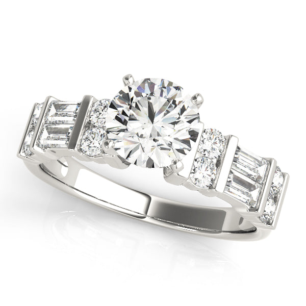 Saphira Side Stone Engagement Ring