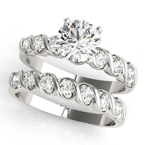 Primrose Bezel Set Pave Engagement Ring