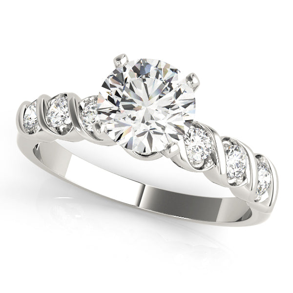 Primrose Bezel Set Pave Engagement Ring
