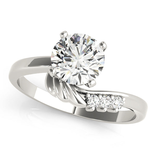 Solara Nature Inspired Engagement Ring in 9K Round White Gold