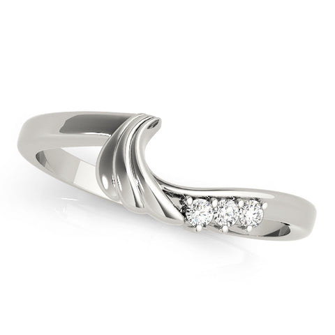 Hibiscus Curved Wedding Band