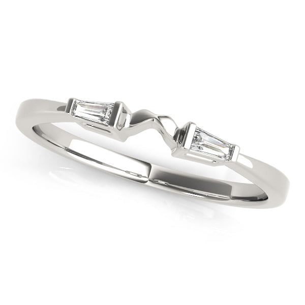 Freesia Wedding Band Fancy Shape Baguette in 9K White Gold
