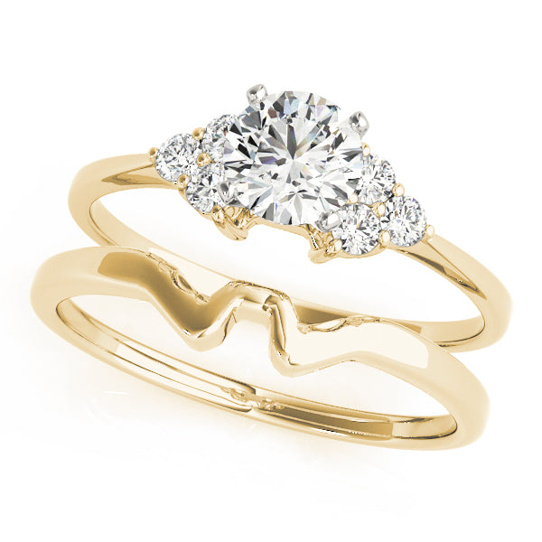 Devonport Side Stone With High Set Engagement Ring