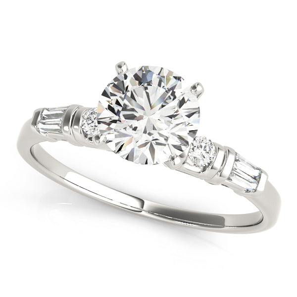 Empress Side Stone Engagement Ring
