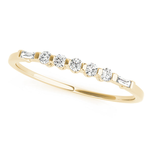 Fleur Wedding Band Fancy Shape Baguette