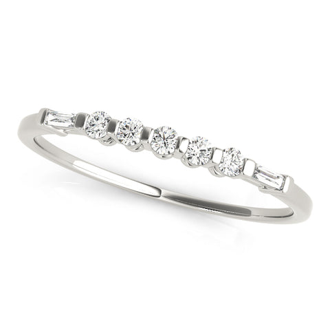 Fleur Wedding Band Fancy Shape Baguette