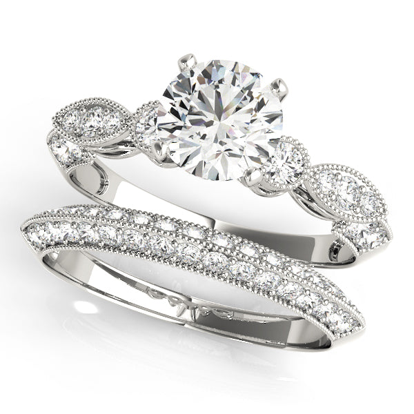 Estate Engagement Ring in 9K Round White Gold