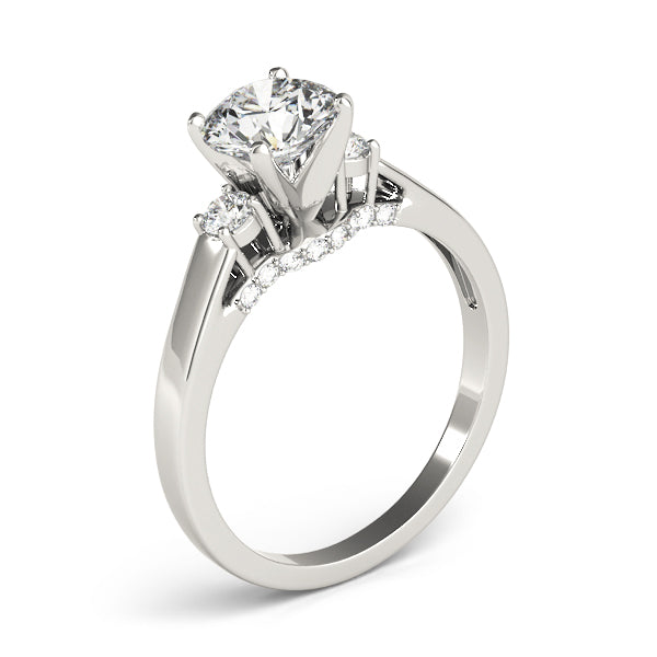 Strahan Three Stone With Hidden Haloengagement Ring