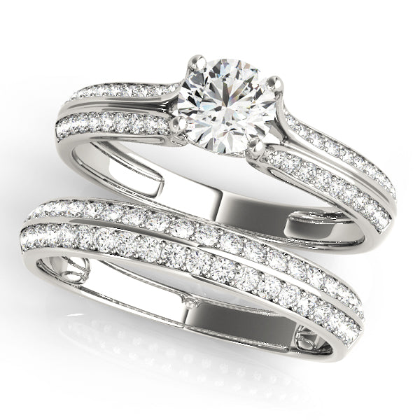Aurora Multirow Pave Engagement Ring