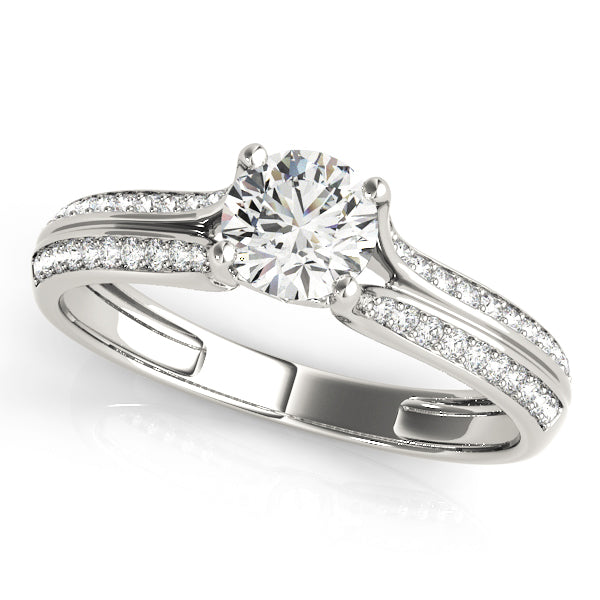 Aurora Multirow Pave Engagement Ring