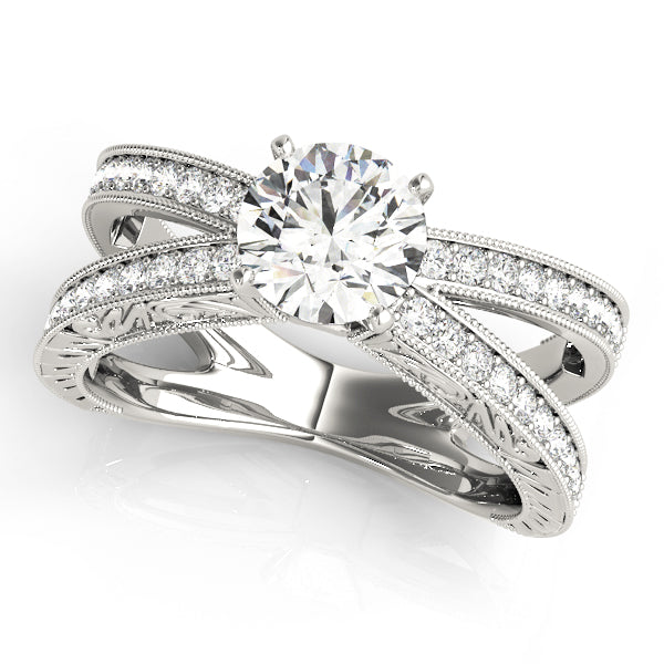 Cosmo Chriss Cross Multirow Engagement Ring
