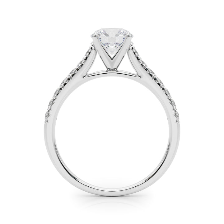 Bunbury Pave Engagement Ring in 9K Round White Gold