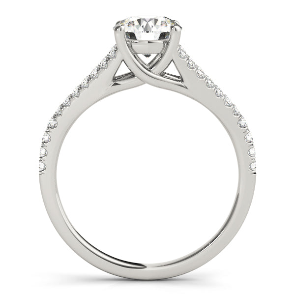 Nova Multirow Pave Engagement Ring in 9K Round White Gold