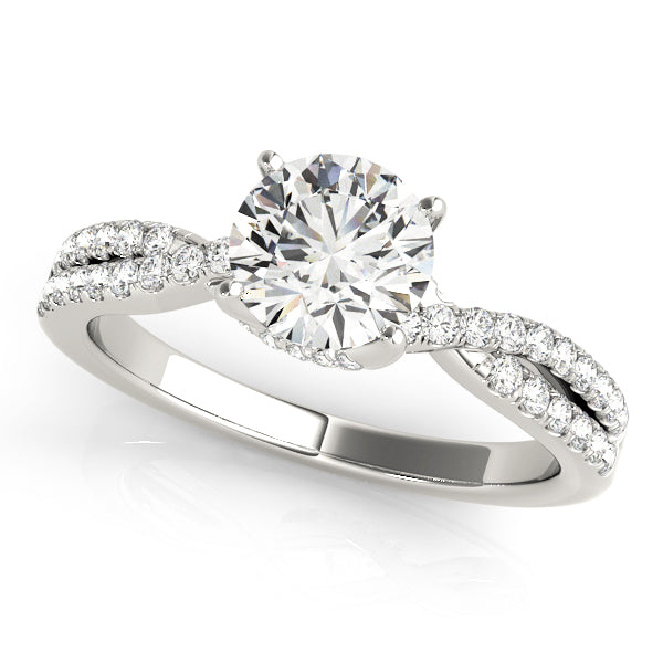 Luxe Twisted Pave Engagement Ring