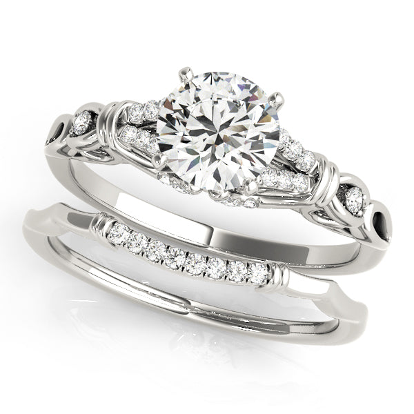 Solstice Estate Engagement Ring in 9K Round White Gold