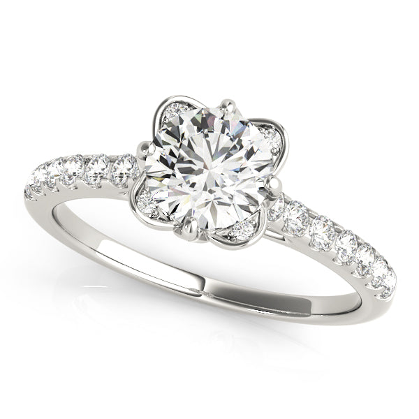 Devina Nature Inspired Pave Engagement Ring
