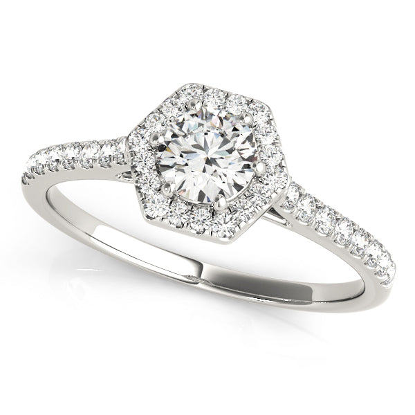 Sydney Halo Pave Engagement Ring