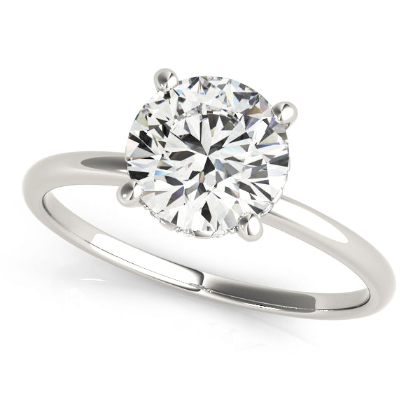 Batemans Feather Thin Hidden Halo Engagement Ring