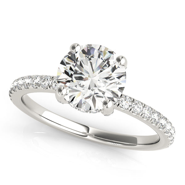 Mildura Pave Basket Halo Engagement Ring