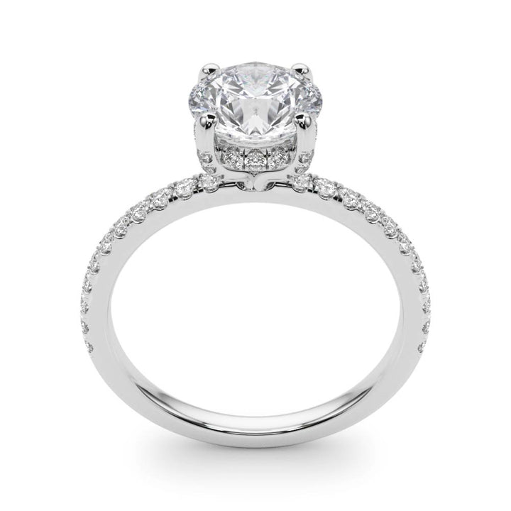 Mildura Pave Basket Halo Engagement Ring