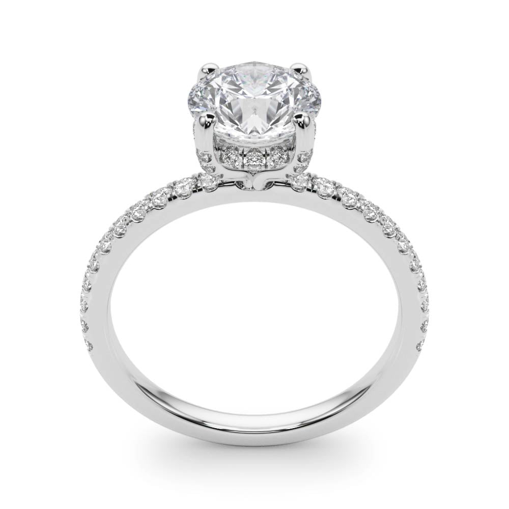 Mildura Pave Basket Halo Engagement Ring